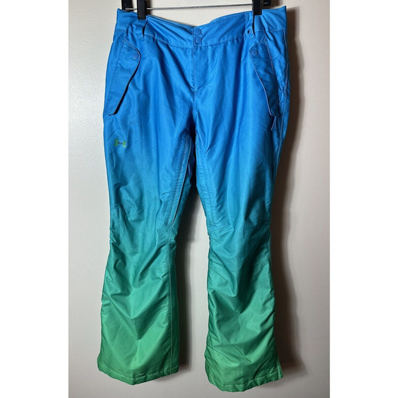 Under Armour Pants - Under Armor Ski Pants Womens Medium Blue Storm Coldgear Primaloft Fader 1238212
